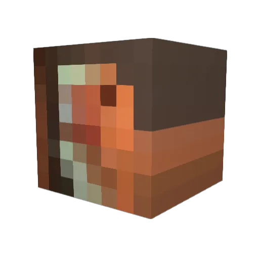 ratbru Minecraft avatar head, 3D render