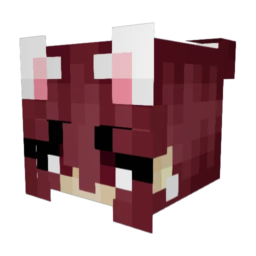 ratcrib Minecraft avatar head, 3D render