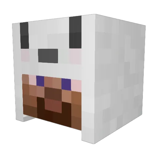 ratcroissant Minecraft avatar head, 3D render