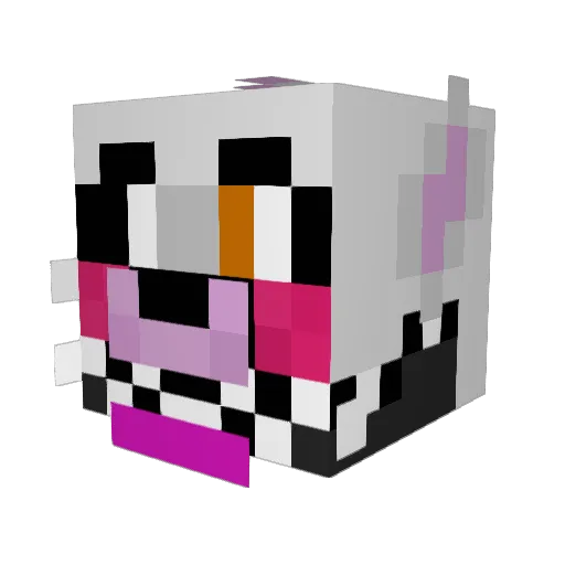rate7 Minecraft avatar head, 3D render