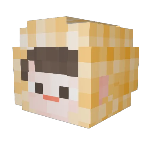 ratel_019 Minecraft avatar head, 3D render