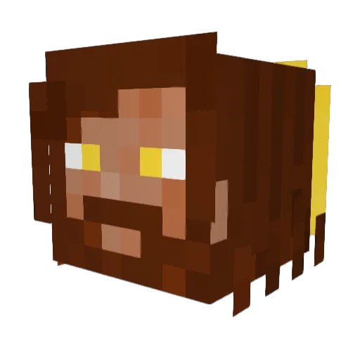 ratfiddle Minecraft avatar head, 3D render