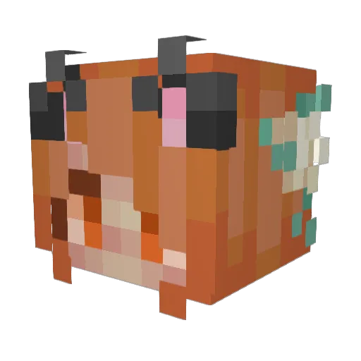 ratfox_ Minecraft avatar head, 3D render