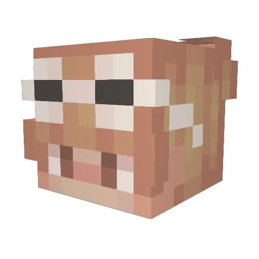 ratfuneral666 Minecraft avatar head, 3D render