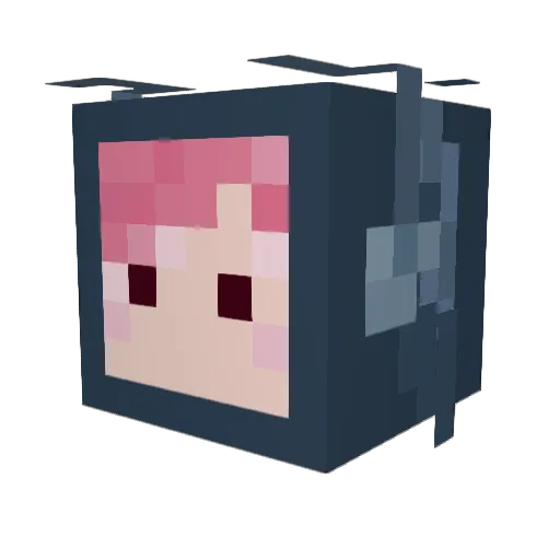 ratgummie Minecraft avatar head, 3D render