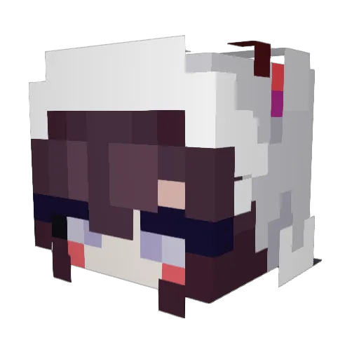 ratgurl333 Minecraft avatar head, 3D render