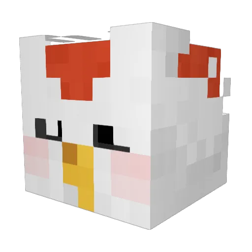 ratherKR Minecraft avatar head, 3D render