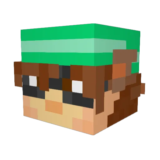 ratmouserat Minecraft avatar head, 3D render