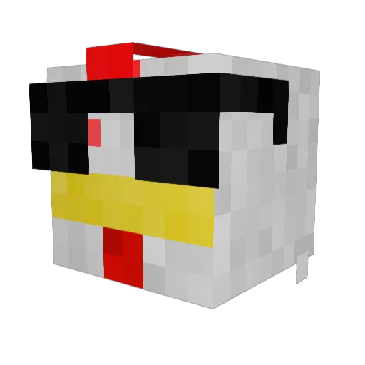 ratnos3 Minecraft avatar head, 3D render