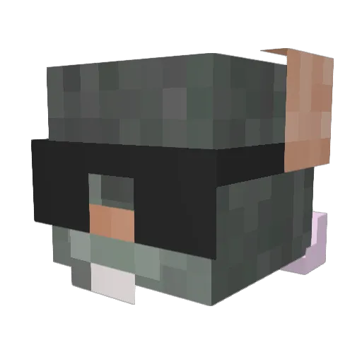 ratonratin Minecraft avatar head, 3D render