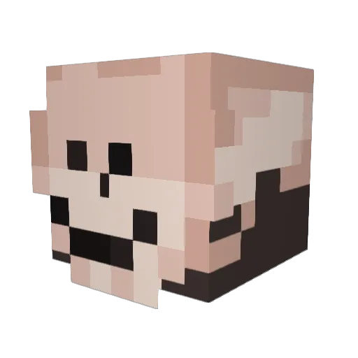 ratsbone Minecraft avatar head, 3D render
