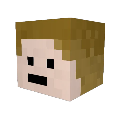 ratsteww Minecraft avatar head, 3D render