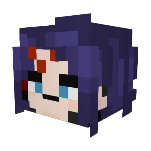 rattemachine Minecraft avatar head, 3D render