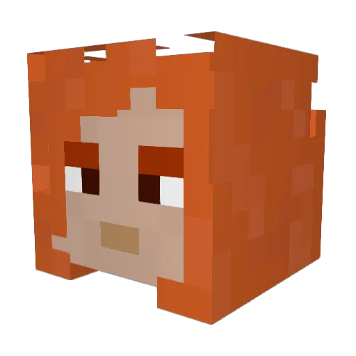 rattlehead_ Minecraft avatar head, 3D render