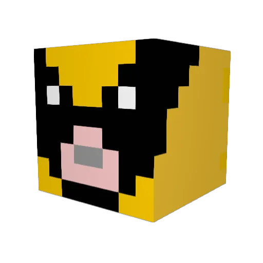 rattybratt Minecraft avatar head, 3D render