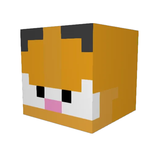 ratzes Minecraft avatar head, 3D render