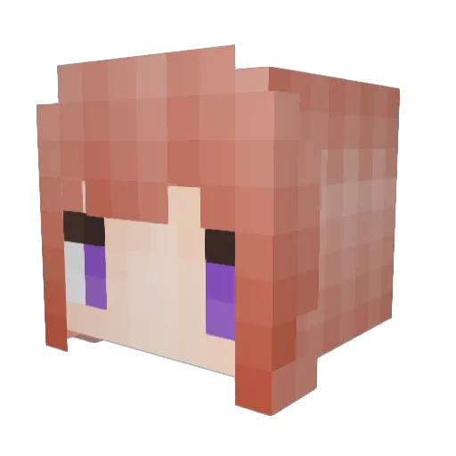 rauchyee Minecraft avatar head, 3D render