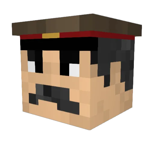 raul02YT Minecraft avatar head, 3D render