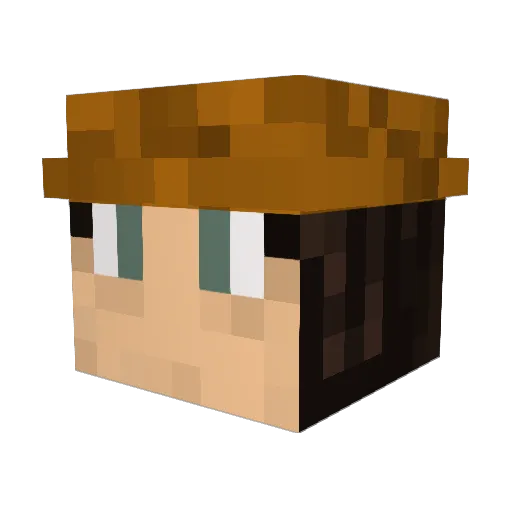 raulmo1 Minecraft avatar head, 3D render