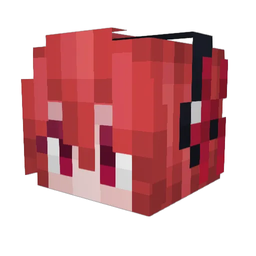 raumschifffan Minecraft avatar head, 3D render