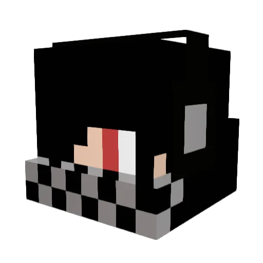 rauru7 Minecraft avatar head, 3D render