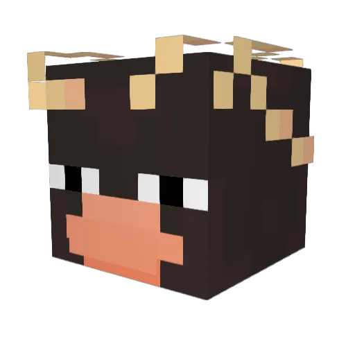 ravacun Minecraft avatar head, 3D render