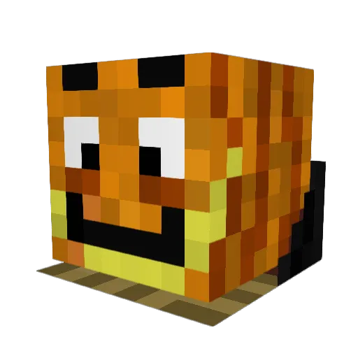 raveVZpUP3 Minecraft avatar head, 3D render