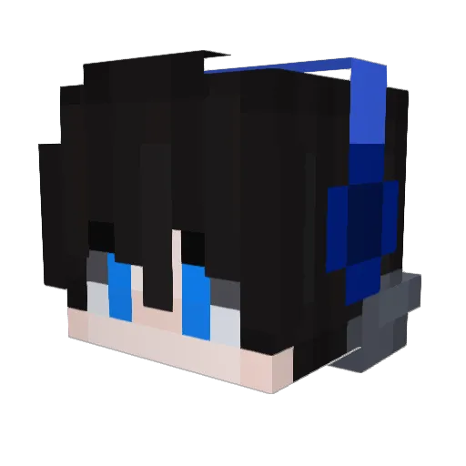 raveeTv Minecraft avatar head, 3D render