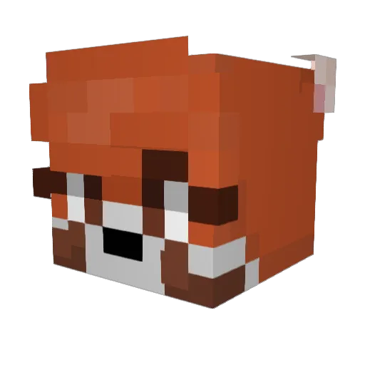 ravefur Minecraft avatar head, 3D render