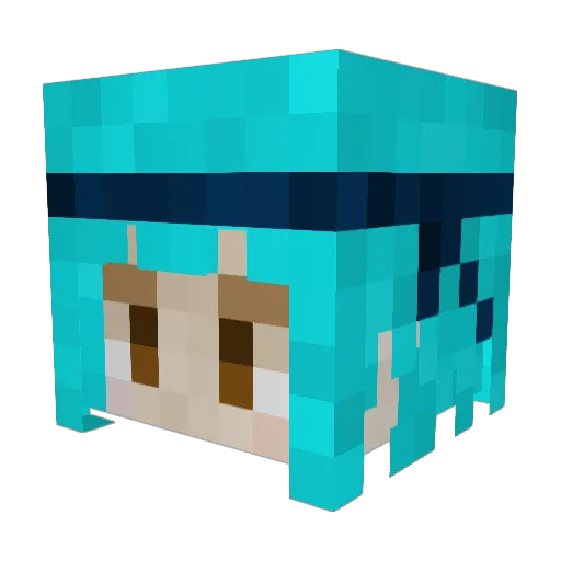 ravelree Minecraft avatar head, 3D render