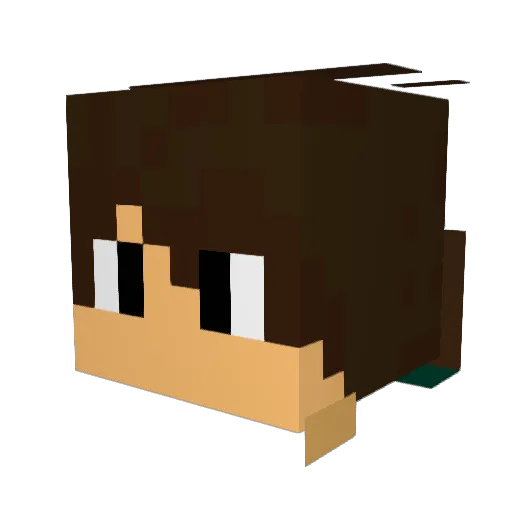 raven1002 Minecraft avatar head, 3D render