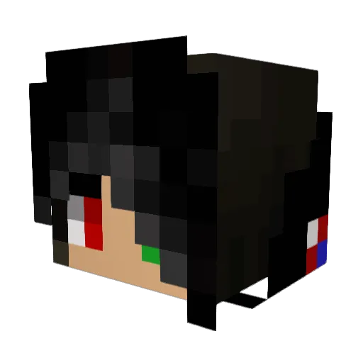 raven67626 Minecraft avatar head, 3D render