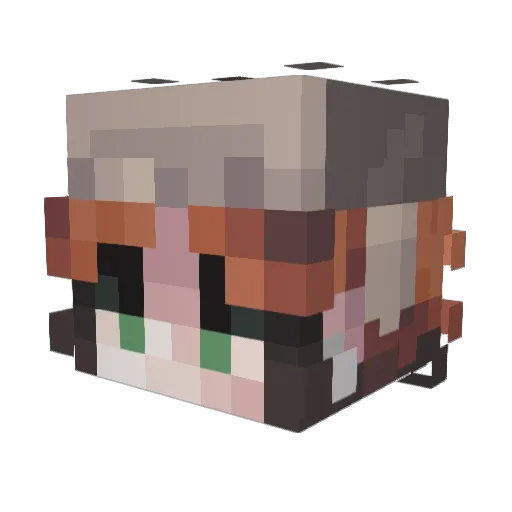 raven_fire Minecraft avatar head, 3D render