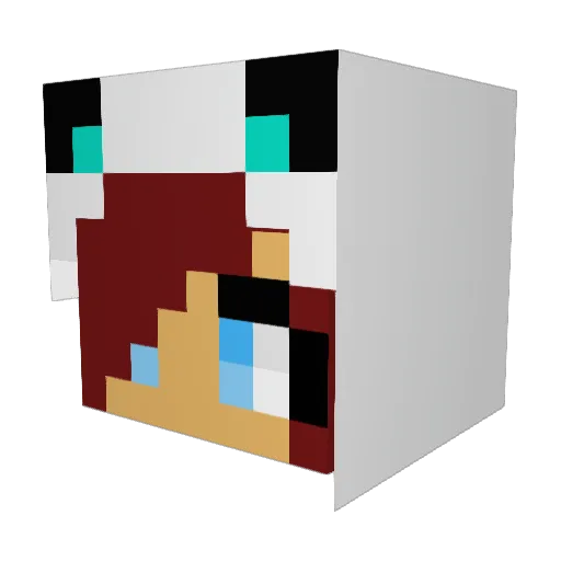 ravenalease Minecraft avatar head, 3D render