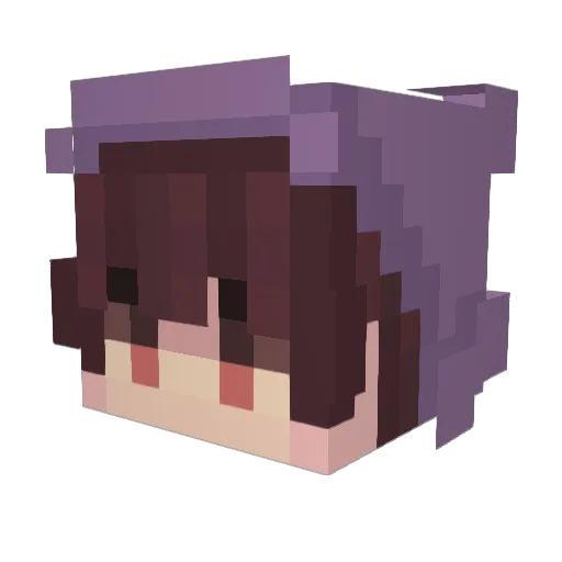 ravendaking Minecraft avatar head, 3D render