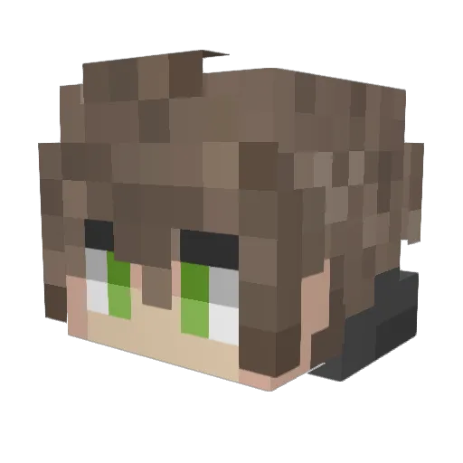 ravenpages Minecraft avatar head, 3D render