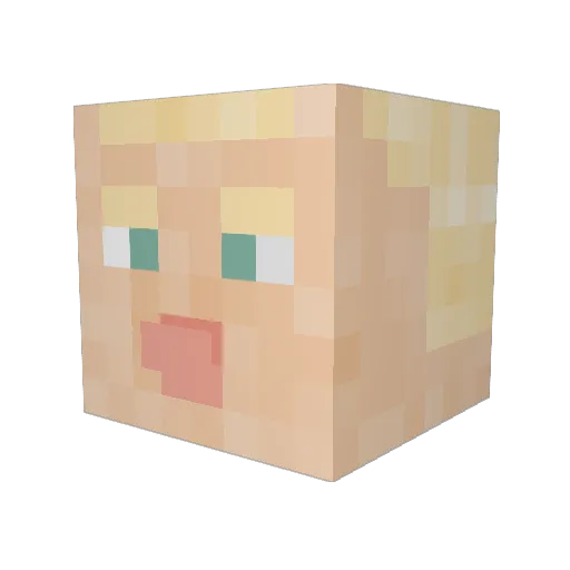 ravenreeves Minecraft avatar head, 3D render