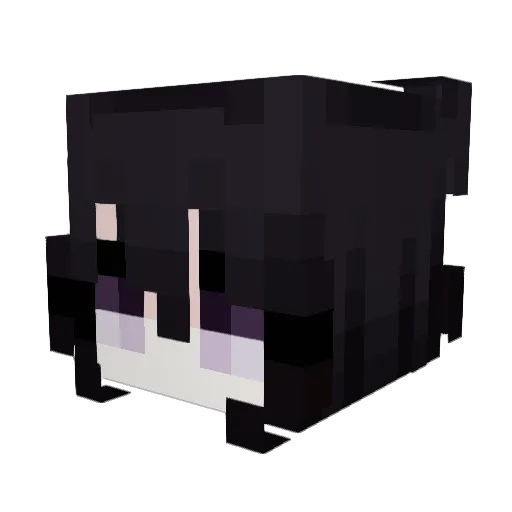 ravensongg Minecraft avatar head, 3D render