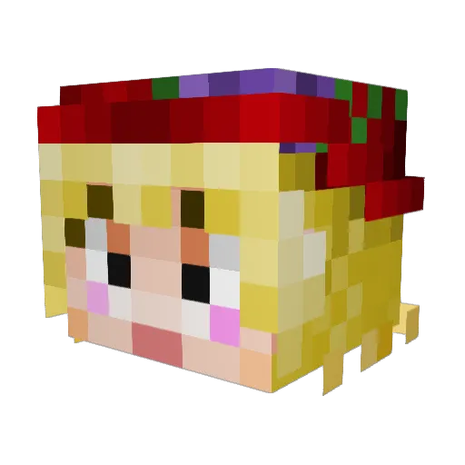 raventker Minecraft avatar head, 3D render