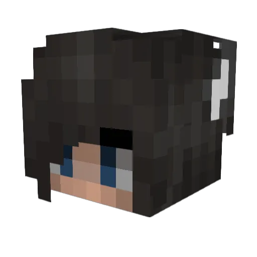 ravethewolf Minecraft avatar head, 3D render