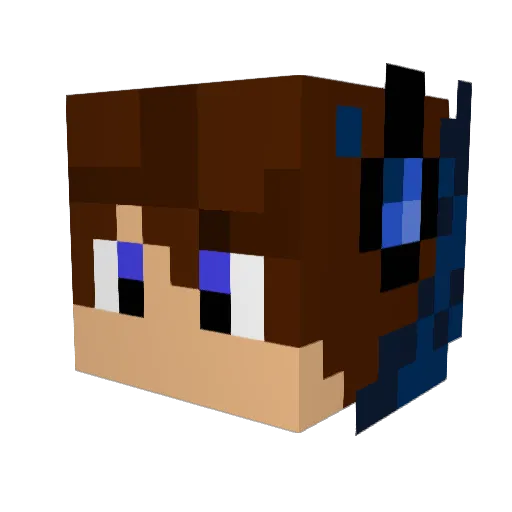 ravevq5Iex Minecraft avatar head, 3D render