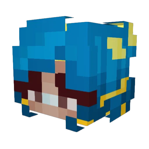 raviles Minecraft avatar head, 3D render