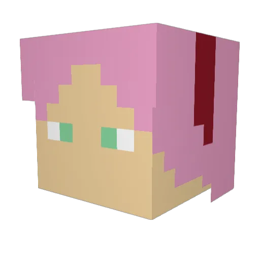 ravinkitty Minecraft avatar head, 3D render