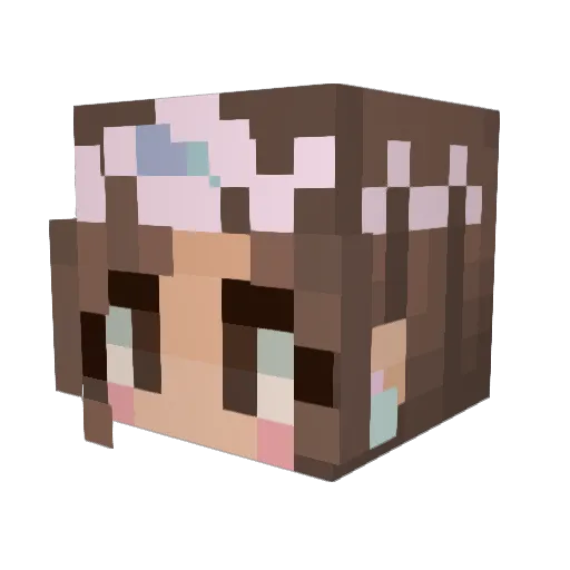 raviyulii Minecraft avatar head, 3D render