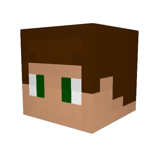 rawortega Minecraft avatar head, 3D render