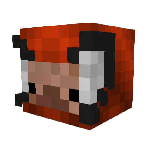 rawrat Minecraft avatar head, 3D render