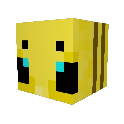 rawxbee Minecraft avatar head, 3D render