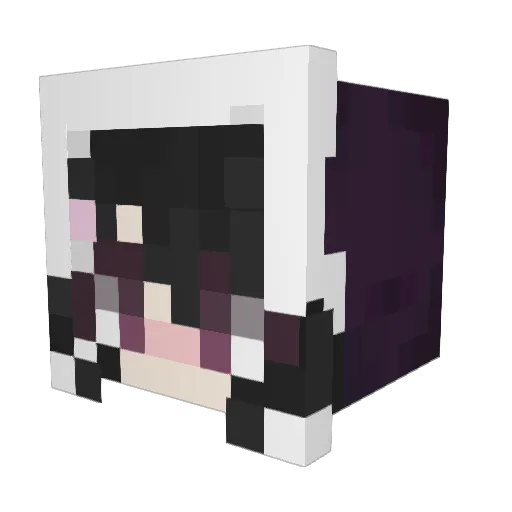 raxeiiraa Minecraft avatar head, 3D render