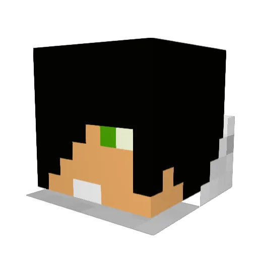 raxon Minecraft avatar head, 3D render