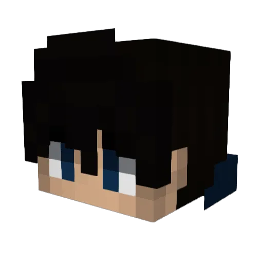 raxrs Minecraft avatar head, 3D render